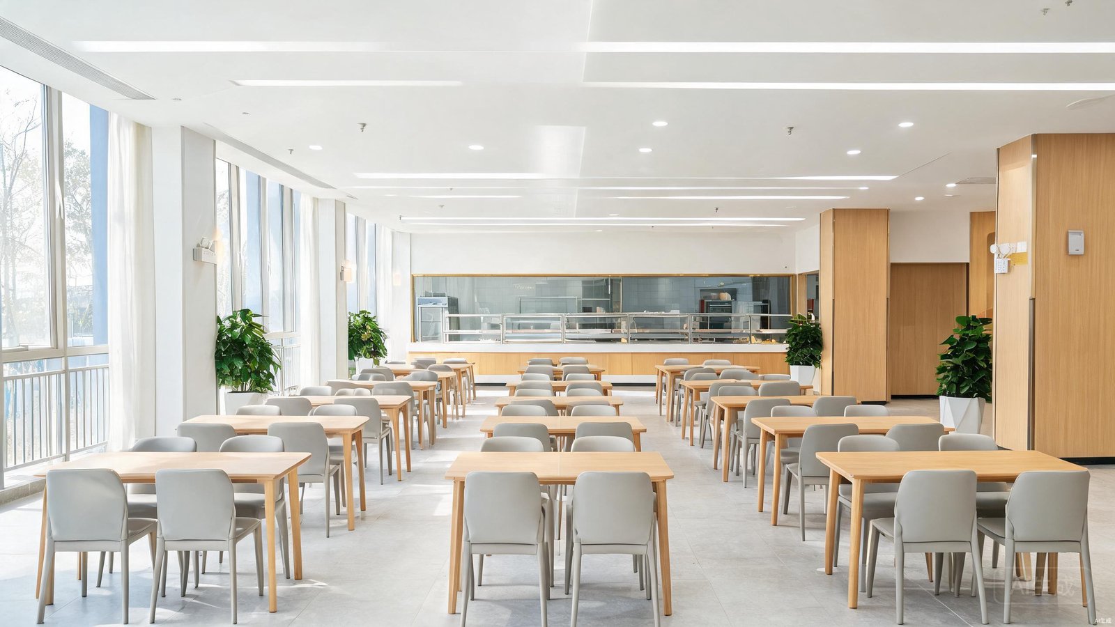 Hospital cafeteria and visitor dining area